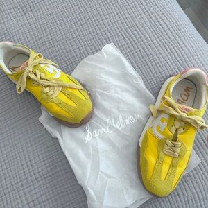 Sam Edelman Yellow and White Sneakers